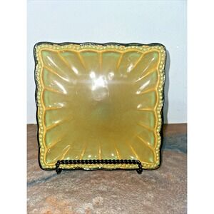 Hobnail Green Square By Roscher & Co Salad Plate Squire 8 1/4"